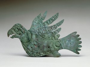 Falco ritagliato, 200 a.C.-100 d.C. da Ohio Hopewell culture