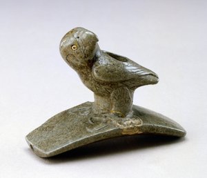 Pipa effigie di falco, 200 a.C.-100 d.C. da Ohio Hopewell culture