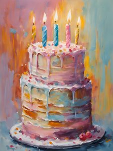Torta di compleanno a tema festivo da Ohkimiko