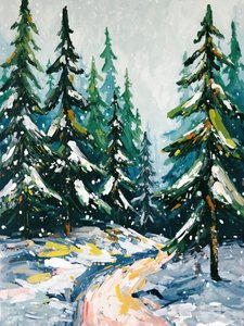 Sentiero nella foresta innevata da Ohkimiko