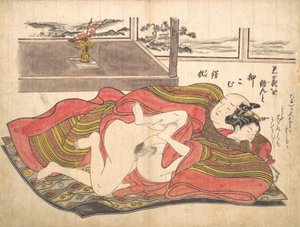 Scena in camera da letto, ca. 1739 da Okumura Masanobu