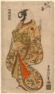 Cortigiana paragonata al saggio cinese Zhang Guolao (giapponese: Chokaro) da Okumura Masanobu