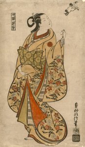 Cortigiana paragonata al saggio cinese Zhang Guolao da Okumura Masanobu