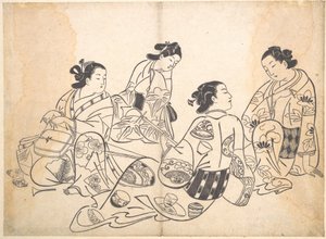 Gruppo di quattro donne da Okumura Masanobu