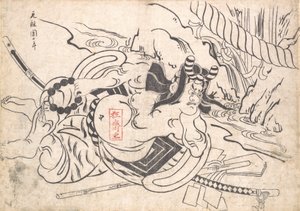 Ichikawa Danjuro I come Soga Goro, ca. 1710