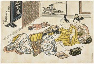 Riunione di Capodanno in un bordello, 1741-1744 da Okumura Masanobu