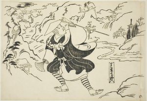 Rensho arriva al Monte Koya (Rensho Koya-iri), dalla serie "Scene famose dai burattini giapponesi (Yamato irotake)" da Okumura Masanobu