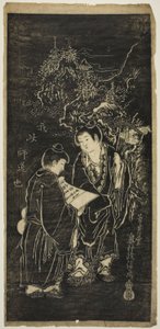 Due Ragazzi come i Monaci Eccentrici Kanzan (Cinese: Hanshan) e Jittoku (Cinese: Shide)