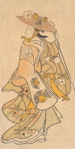 Attore Sanjo Kantaro 1697-1763 come donna, ca. 1730 da Okumura Toshinobu