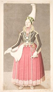 Donna in abito tradizionale islandese da Olavius