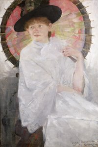 Ritratto di una signora con un parasole giapponese da Olga Boznanska