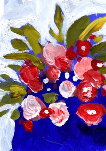 Fiori astratti dai colori vivaci da Olga Skomorokhova
