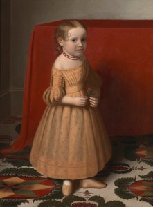 Ritratto di una giovane ragazza con rosa da Oliver Tarbell Eddy