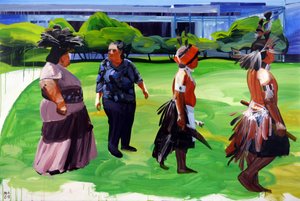 Il nuovo mondo, 2011 (acrilico su tela) da Olivier Morel