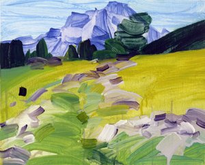 Leukerbad 36, 2017 (acrilico su tela) da Olivier Morel