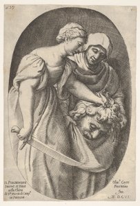 Giuditta con la testa di Oloferne nella mano sinistra e una spada nella mano destra, 1606 da Oliviero Gatti