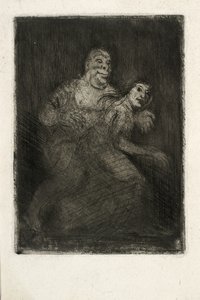 Un uomo sorprende una donna da Oluf Hartmann