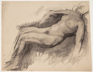 Modello femminile sdraiato da Oluf Hartmann