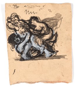 Studio per "Due donne che litigano per un uomo" da Oluf Hartmann