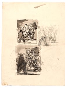 Tre studi per "Macbeth e le streghe" da Oluf Hartmann