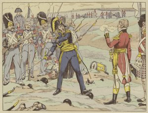 Sconfitto per la prima volta, in un luogo noto alla geografia come Waterloo, ma alla storia come tradimento. Quel giorno, Cambronne diede la sua ultima parola. da Onfray de Breville Job