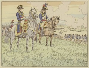 Napoleone e il Generale Louis Desaix alla Battaglia di Marengo, 24 giugno 1800 da Onfray de Breville Job
