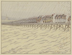 Napoleone e il suo esercito attraversano il Reno a Kehl, 1 ottobre 1805