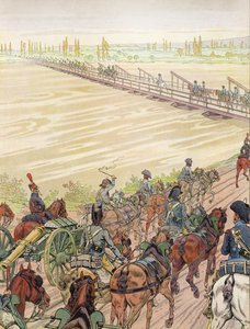 Napoleone attraversa il Reno, 1 ottobre 1805 da Onfray de Breville Job