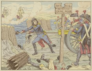 Napoleone carica un cannone come un soldato comune durante l
