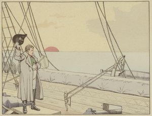 Napoleone a bordo della HMS Bellerophon dopo essersi arreso agli inglesi, 15 luglio 1815 da Onfray de Breville Job