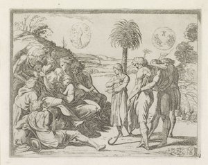 Giuseppe racconta i suoi sogni ai suoi fratelli da Orazio Borgianni