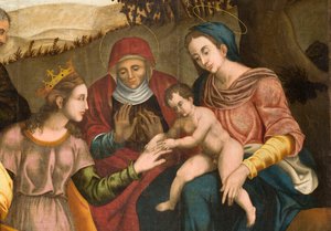 Matrimonio di Santa Caterina, particolare da Orazio da Spinazzola Iacobetta