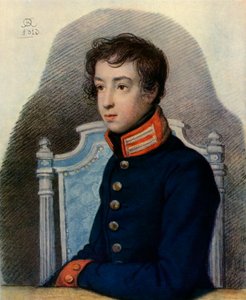 Ritratto di Alexandr Pavlovich Bakunin, 1813, 1965 da Orest Adamovich Kiprensky