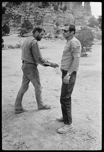 Burt Lancaster con Sydney Pollack sul set di 