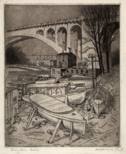 Ponte sul fiume roccioso da Orville Houghton Peets