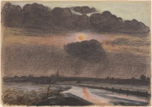 Tramonto sul fiume da Oscar Bluemner