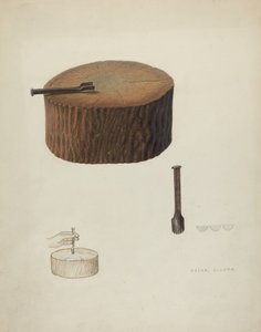 Plinker e blocco di legno da Oscar Bluhme