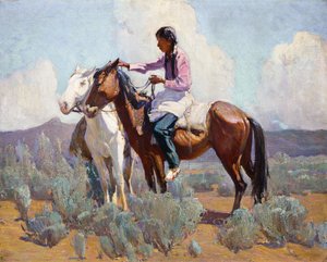 Indiano a cavallo da Oscar Edward Berninghaus