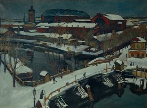 Paesaggio invernale. Pietrogrado, 1920 da Osip Emmanuilovich Braz