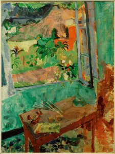 Atelier con vista sulla casa e ponte, Levanto da Oskar Moll