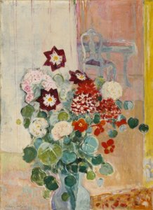 Mazzo di fiori con dalie e crescione da Oskar Moll