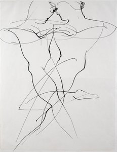 Due figure in movimento opposto, danza da Oskar Schlemmer