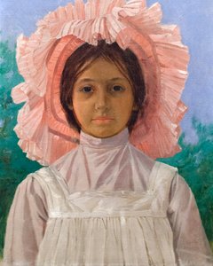 Ragazza con cappello rosa da Osman Hamdi Bey