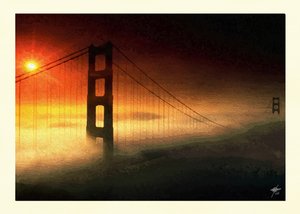 La nebbia al tramonto sul Golden Gate da Osvaldo Russo