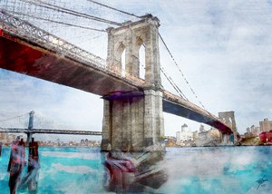 Le iconiche acque del Ponte di Brooklyn da Osvaldo Russo
