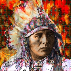 Ritratto dello spirito indigeno da Osvaldo Russo