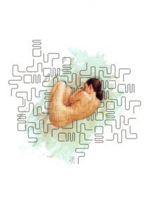 Donna nuda, serena, astratta da Osvaldo Russo