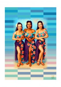 Ballerine hawaiane sorridenti da Osvaldo Russo