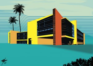 Architettura tropicale dai colori vivaci da Osvaldo Russo