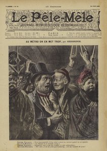 Au metro on en met trop. Illustrazione per Le Pele-Mele da Oswald (after) Heidbrinck
